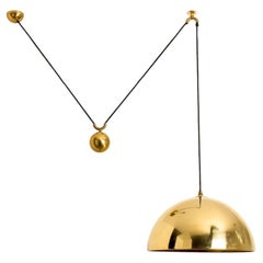 Single Pull Brass Pendant Light by Florian Schulz