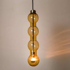 Several Glass Amber Pedant Lights, Doria, 1960s