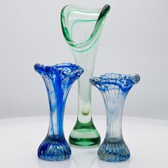 Satz von 3 Vasen aus Murano-Glas, Italien, 1970