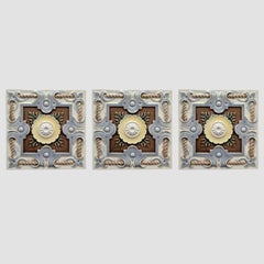 1 of the 25 Grey Blue Taupe Colored Glazed Tiles, Gilliot Freres Hemiksem