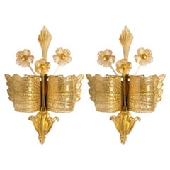 Pair of Grand Hotel by Barovier & Toso, Murano, 1960s