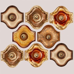 Several Oval Ceramic Wall Lights, 1970