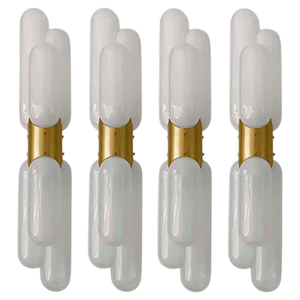 Varios Nason para Mazzega Torpedo de cristal de Murano y detalles de latón, 1960