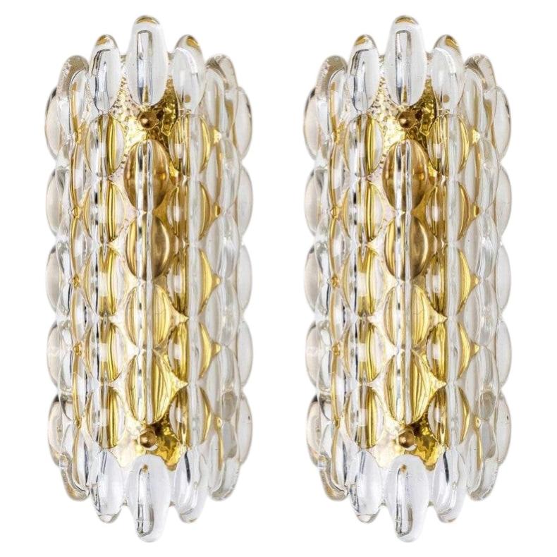 1 of the 12 Brass Wall Lights by Fagerlund for Orrefors, 1960 For Sale
