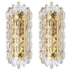 1 of the 12 Brass Wall Lights by Fagerlund for Orrefors, 1960