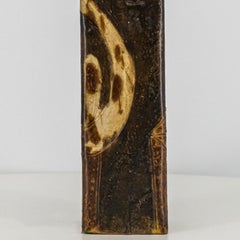1 of the 2 Ceramic Lamps by Trille Jørgense, Custom Lampshade by R. Houben