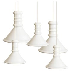 1 of the 5 Round Holmegaard Hanging Lamps by Michael Bang, 1970
