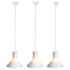 1 of the 3 Round Holmegaard Hanging Lamps by Michael Bang, 1970