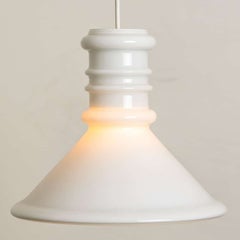 1 of the 3 Round Holmegaard Hanging Lamps by Michael Bang, 1970