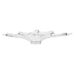 Val Saint Lambert Organic Clear Glass Bowl, Belgium 1980s