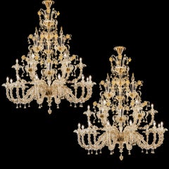 1 of the 2 Exceptional and Rich Chandeliers, Venice Italy