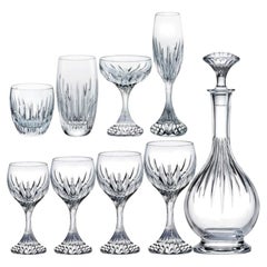 Set of 49 Exquise Baccarat Massena Crystal Pieces, France, 1990