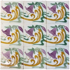 Several Antique Relief Tiles from Le Glaive, 1920s