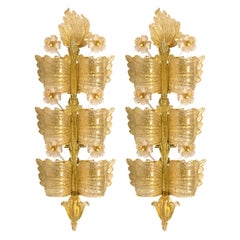 Pair of Grand Hotel by Barovier & Toso, Murano, 1960s
