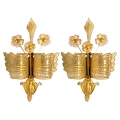 Pair of Grand Hotel by Barovier & Toso, Murano, 1960s