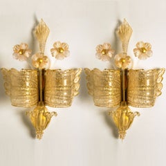 Pair of Grand Hotel by Barovier & Toso, Murano, 1960s