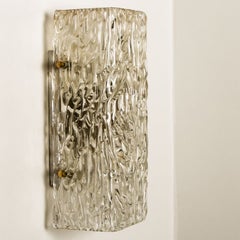 Textured Glass Wall Lights by J.T. Kalmar, Austria, 1960s