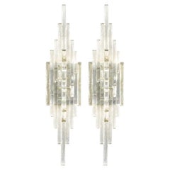 Several XXL PoliArte Glass Wall Lights, Italy 1970s