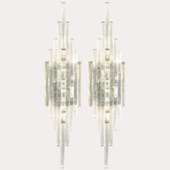 Several XXL PoliArte Glass Wall Lights, Italy 1970s