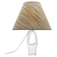Daum Table Lamp Hole in Crystal Glass, France