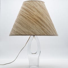 Daum Table Lamp Hole in Crystal Glass, France