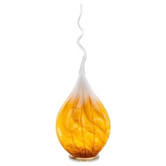 Faitmain Flame Light Orange Yellow Glass, France