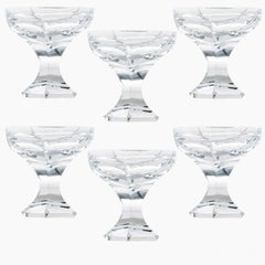 Several Baccarat Crystal Mercury Champagne Coupe, France