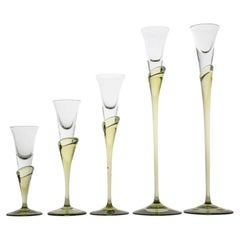 Set of 5 Rosenthal Studio Line Papyrus Candle Holders, Michael Boehm