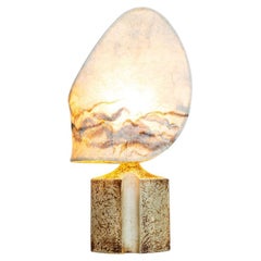 Ceramic Table Lamp for Soholm with Unique New Handmade Felt Shade, Denmark 1960