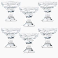 Several Baccarat Crystal Mercury Champagne Coupe, France