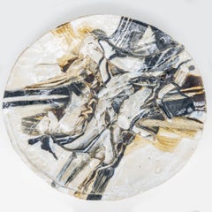 Round Ceramic Plate, Signed by Jeppe Hagedorn, Denmark 1960s