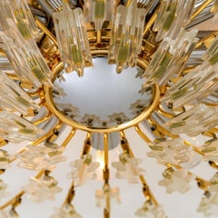 Crystal and Gilded Brass by Oscar Torlasco for StilKronen Flush Mount / Wall, 19