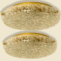 1 of the 2 Round Bubble Glass Flush Mounts Germany, 1970