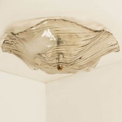 J.T. Kalmar Franken Clear Glass Flush Mounts Wall Lights, 1960