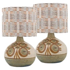 1 of the 2 Soholm Ceramic Table Lamps with Custom Lampshades, Noomi Backhausen