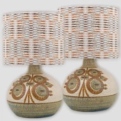1 of the 2 Soholm Ceramic Table Lamps with Custom Lampshades, Noomi Backhausen