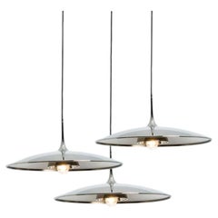 1 of the 3 Chrome Onos Fixtures by Florian Schulz with Black Cord