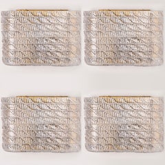 Several Organic Ribbed Glass Wall Lights, Italy