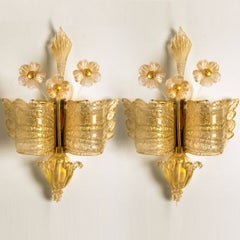 Pair of Grand Hotel by Barovier & Toso, Murano, 1960s