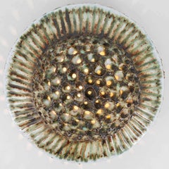 Ceramic Round Wall Light Holes in the style of Axella, Denmark 1970