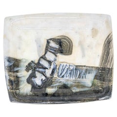 Sky Ceramic Plate, Signed by Jeppe Hagedorn, Denmark 1960s