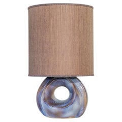 Large Celestial Ceramic Lamp with Hole, Custom Lampshade by R. Houben