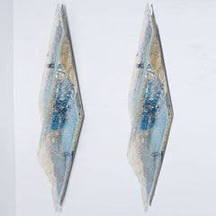 1 of the 2 Large Nason Wall lights for Mazzega Murano Iridescent Glass, 1970