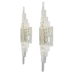 Several XXL PoliArte Glass Wall Lights, Italy 1970s