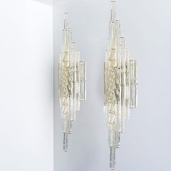 Several XXL PoliArte Glass Wall Lights, Italy 1970s