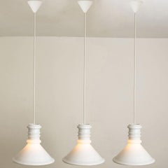 1 of the 3 Round Holmegaard Hanging Lamps by Michael Bang, 1970