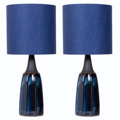 1 of the 2 Soholm Lamps with New Silk Custom Made Lampshades René Houben, 1960s
