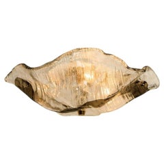 1 of 2 J.T. Kalmar Franken Clear and Brown Glass Flush Mounts or Wall Lights, 19