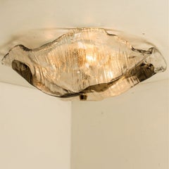 1 of 2 J.T. Kalmar Franken Clear and Brown Glass Flush Mounts or Wall Lights, 19