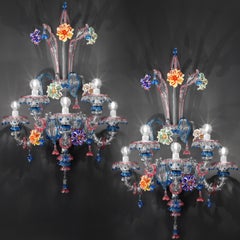 1 of the 2 Exceptional and Rich Wall Lights, Murano